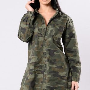 Army  up down tunic dress